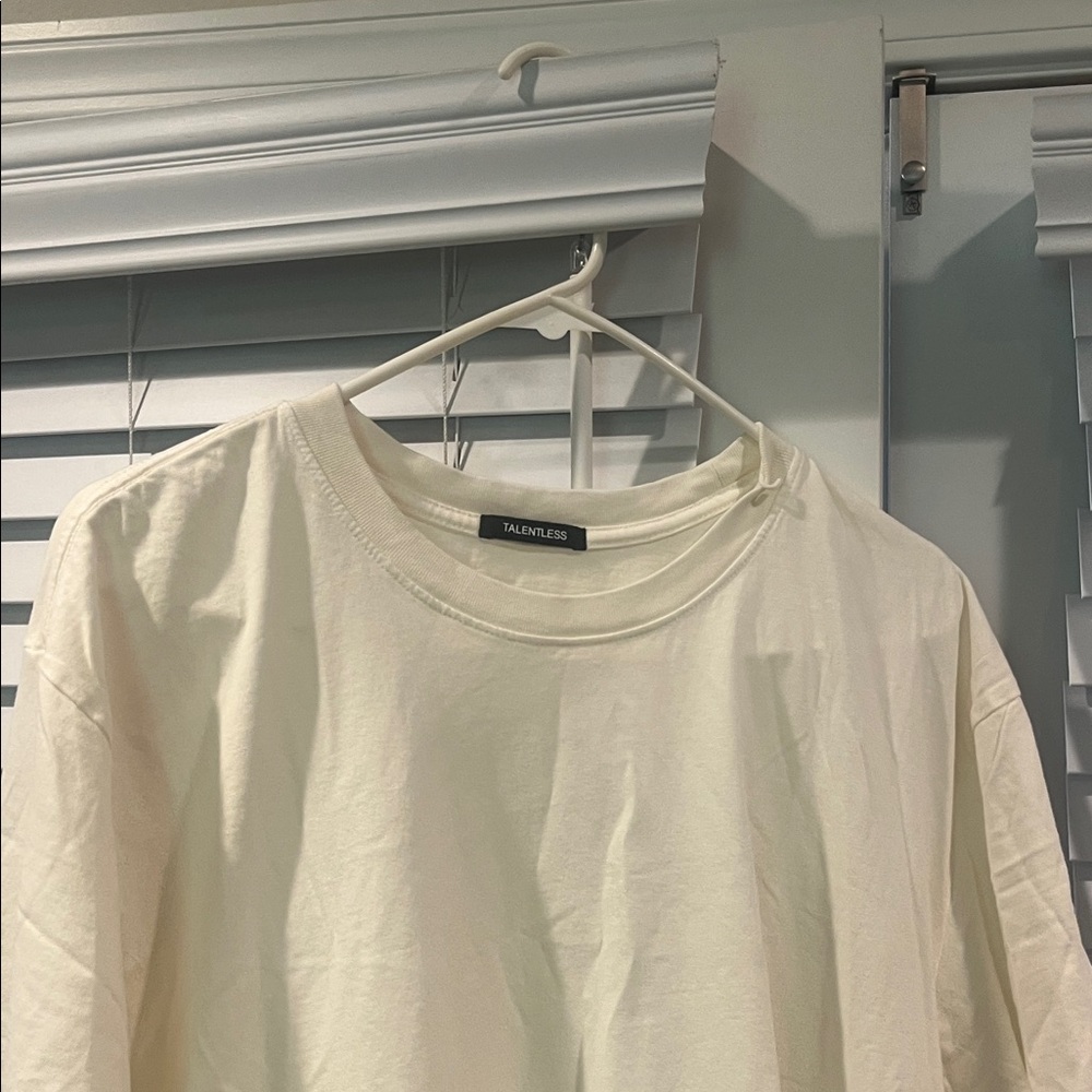 Talentless Off-White / Cream / Bone Short Sleeve Tee Shirt Size XXL